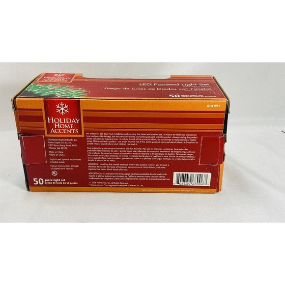 Home Accents Christmas Holiday 50 Green M5 LED Light String Faceted Crystal 2006 - Picture 8 of 11